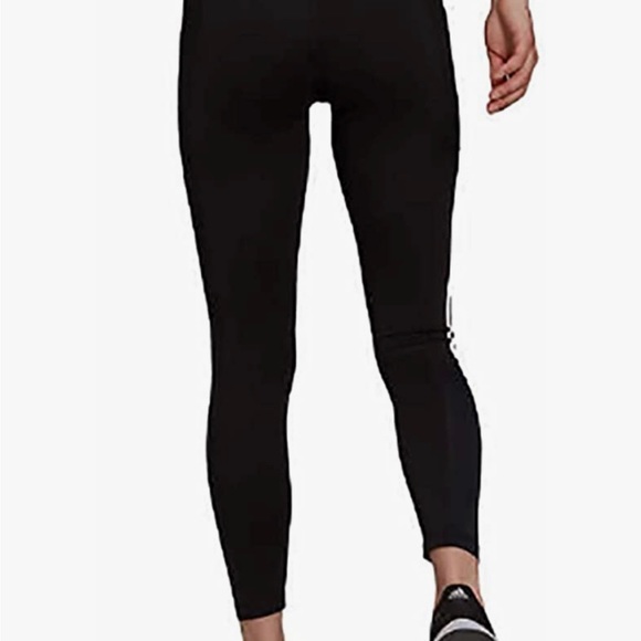 🆕 adidas AeroReady Lightweight High Rise 3-Stripe Mesh 7/8 Leggings (X-Large) - Picture 3 of 8